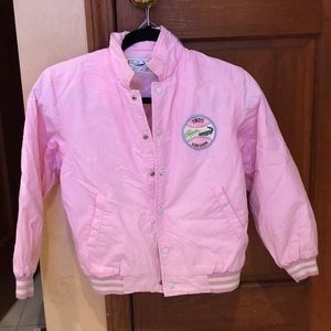 Pink vintage bomber jacket